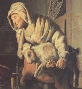 REMBRANDT Harmenszoon van Rijn Tobit and Anna with the Kid (mk33) oil on canvas